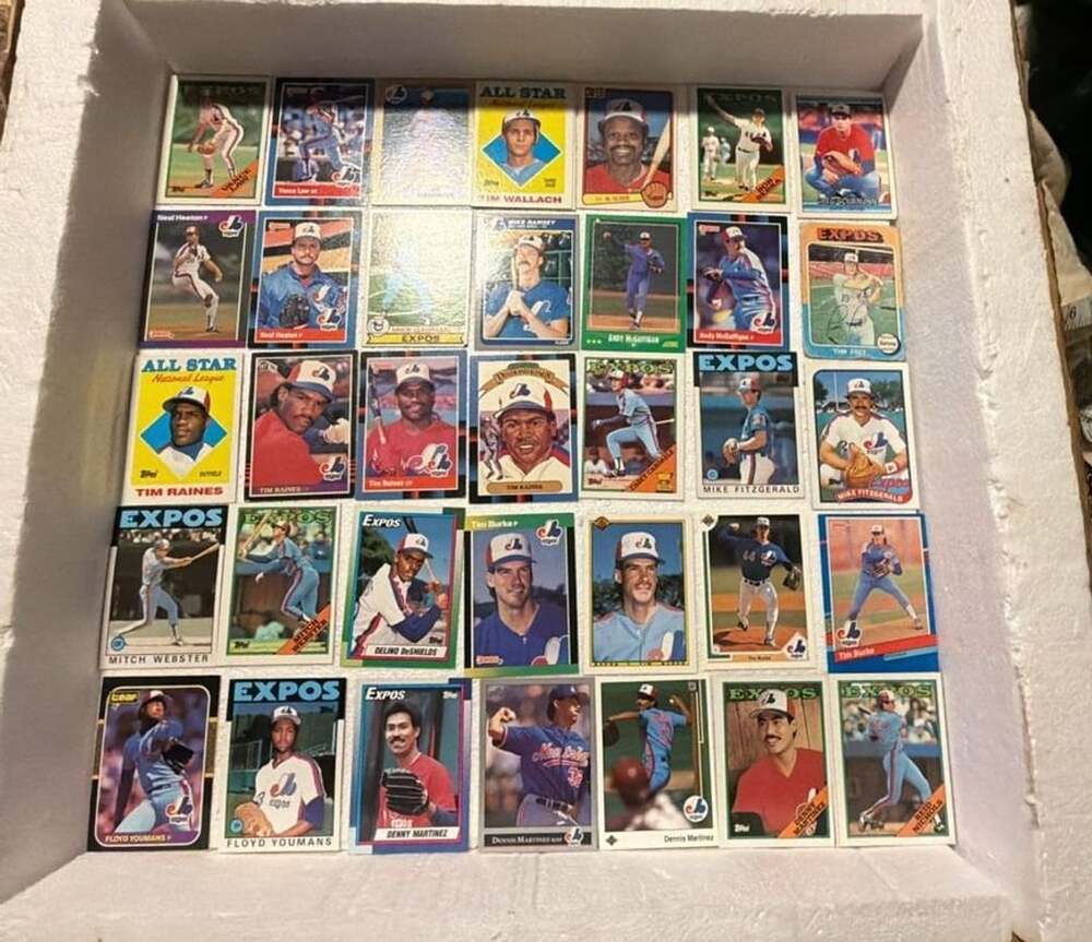 54 Montreal Expos Baseball Cards Lot Tim Raines Tim Wallach Vintage 70s 80s 90s
